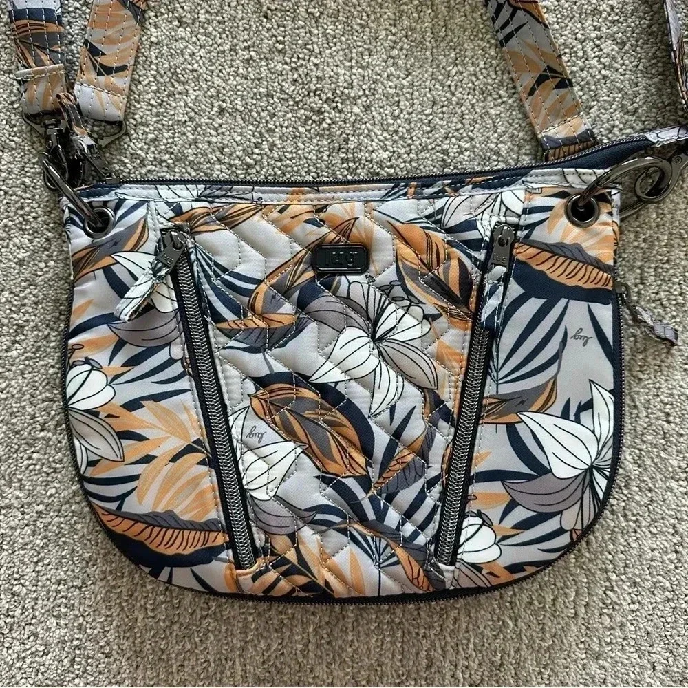 Lug Swivel Convertible Crossbody Double Strap Shoulder Bag Lily‎ Grey